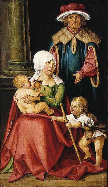 Hans von Kulmbach Mary Salome and Zebedee with their Sons James the Greater and John the Evangelist oil painting picture